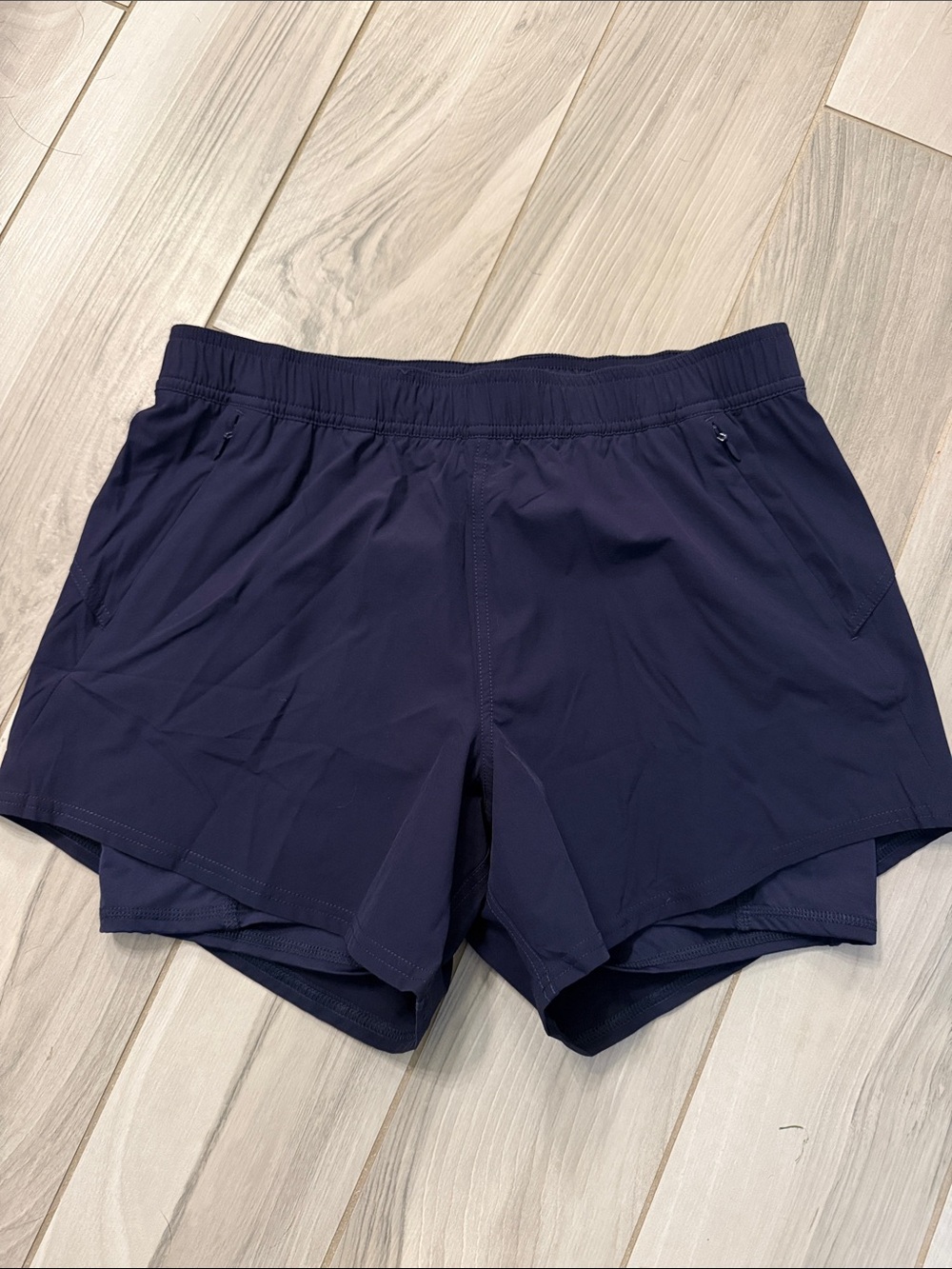 Fair Harbor Navy Athletic Running Shorts, Size M